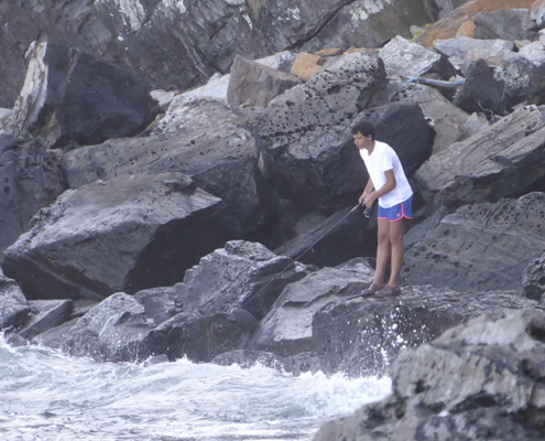 Pesca en Asturias desde playa