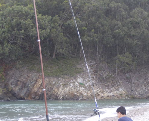 Pesca en Asturias desde playa