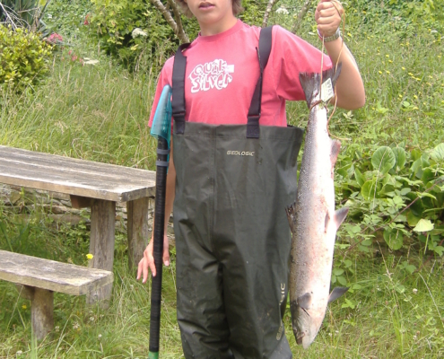 Pesca de Salmón en el Esva, Coto de Piedra Blanca