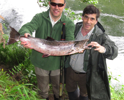 Pesca de Salmón en el Esva, Piedra Blanca